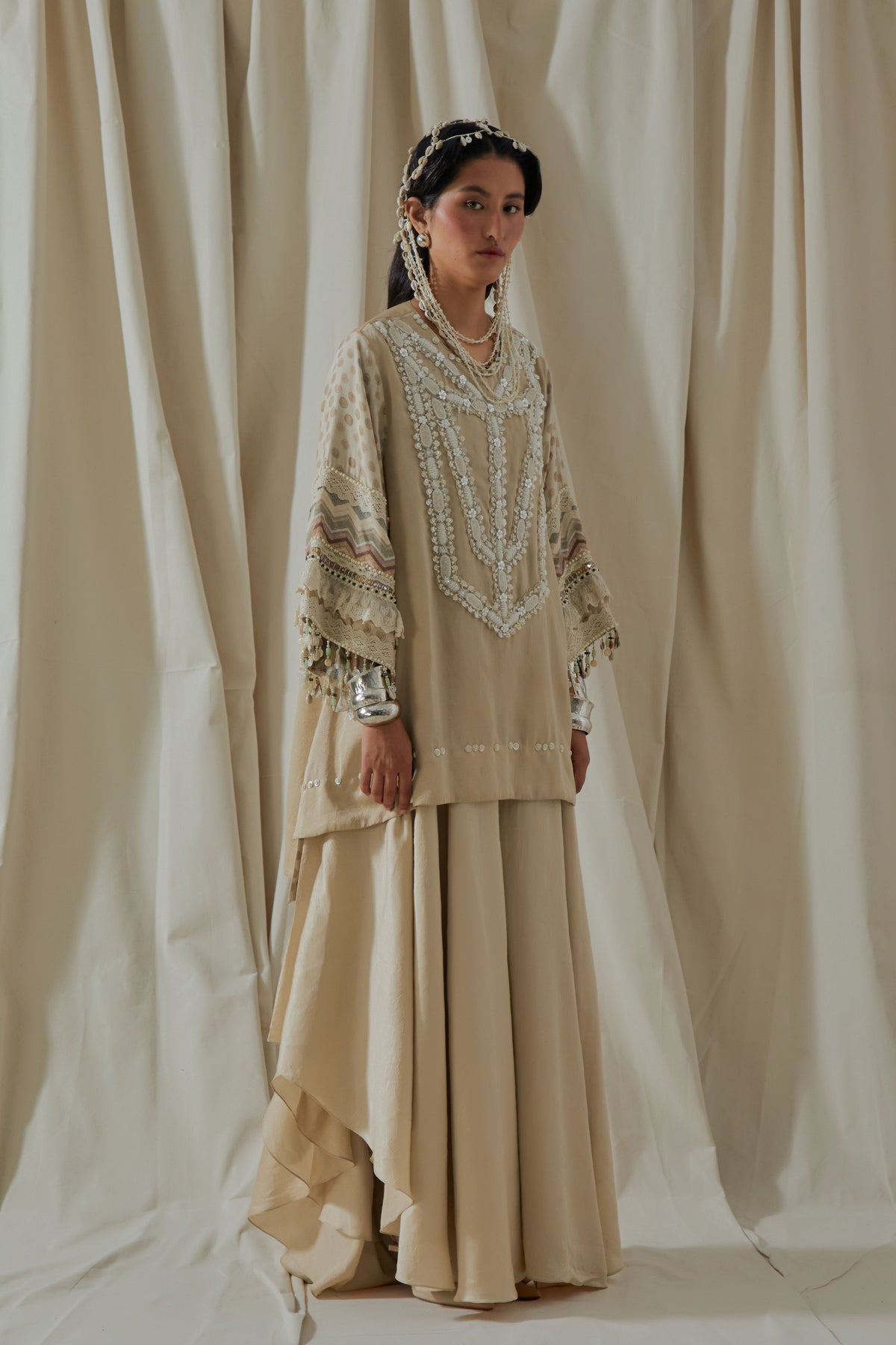 Mitra Short Kurta Skirt Set