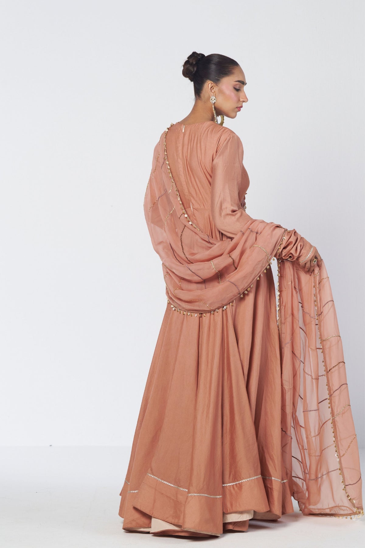 Biscoff Anarkali Set