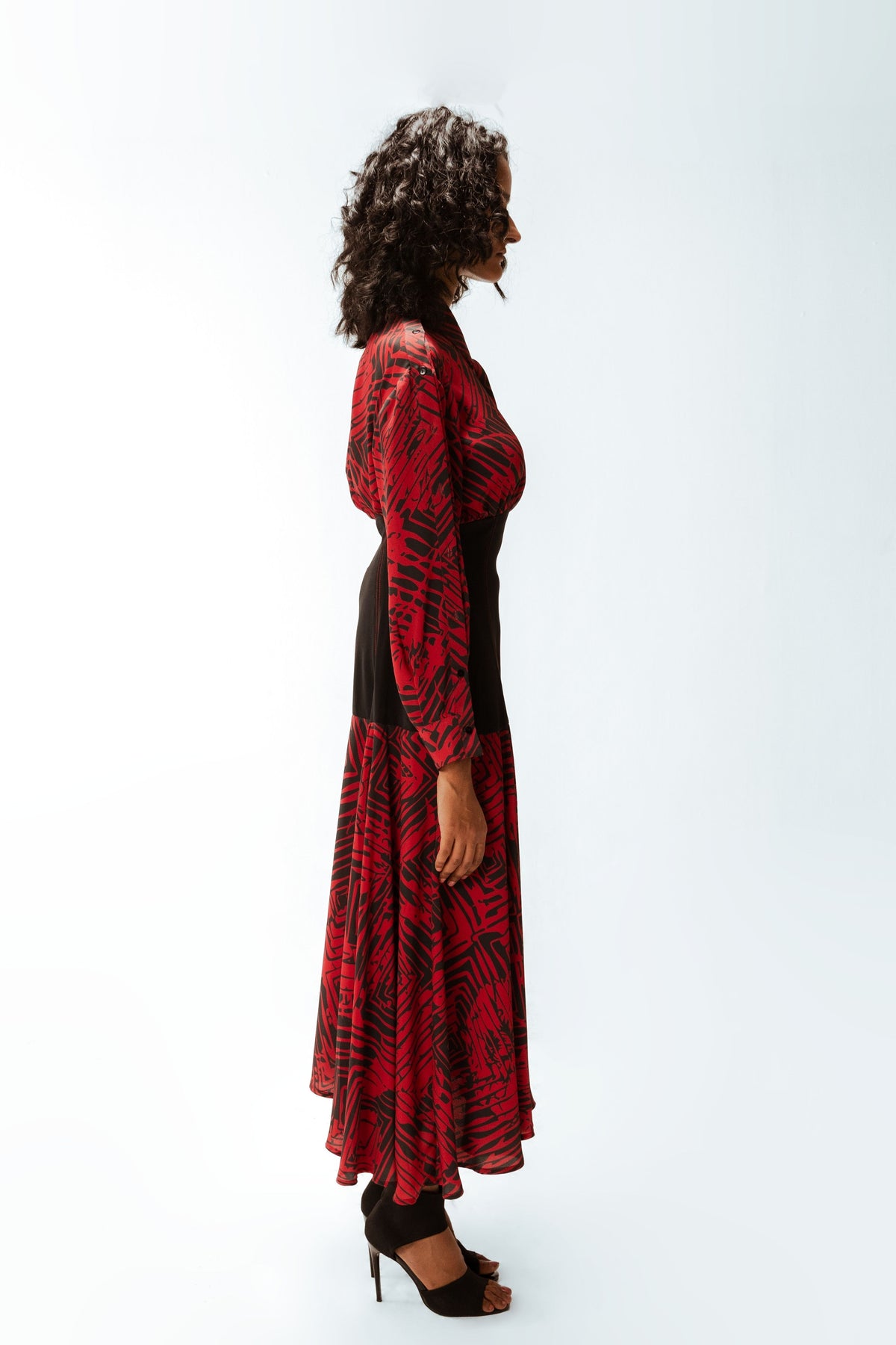 Florix Print  Samira Crepe  Dress