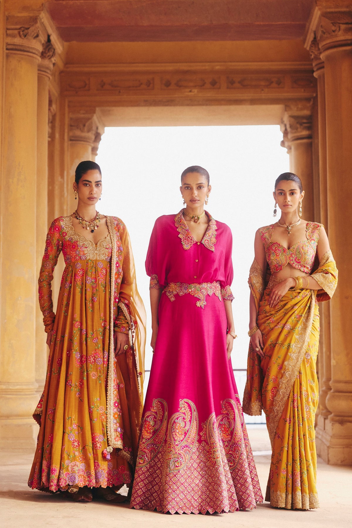 Yellow Dhruvi Saree Set