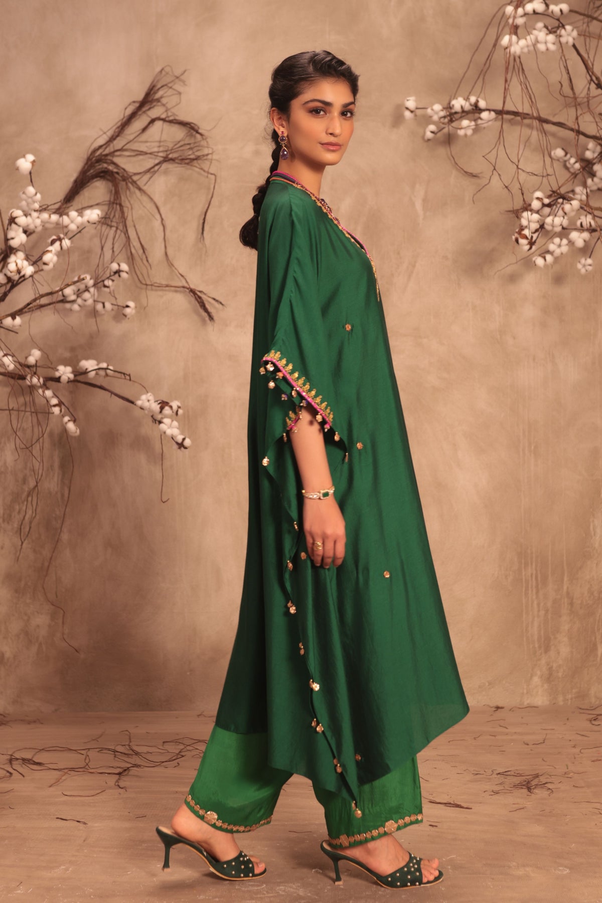 Green Kaftan Set