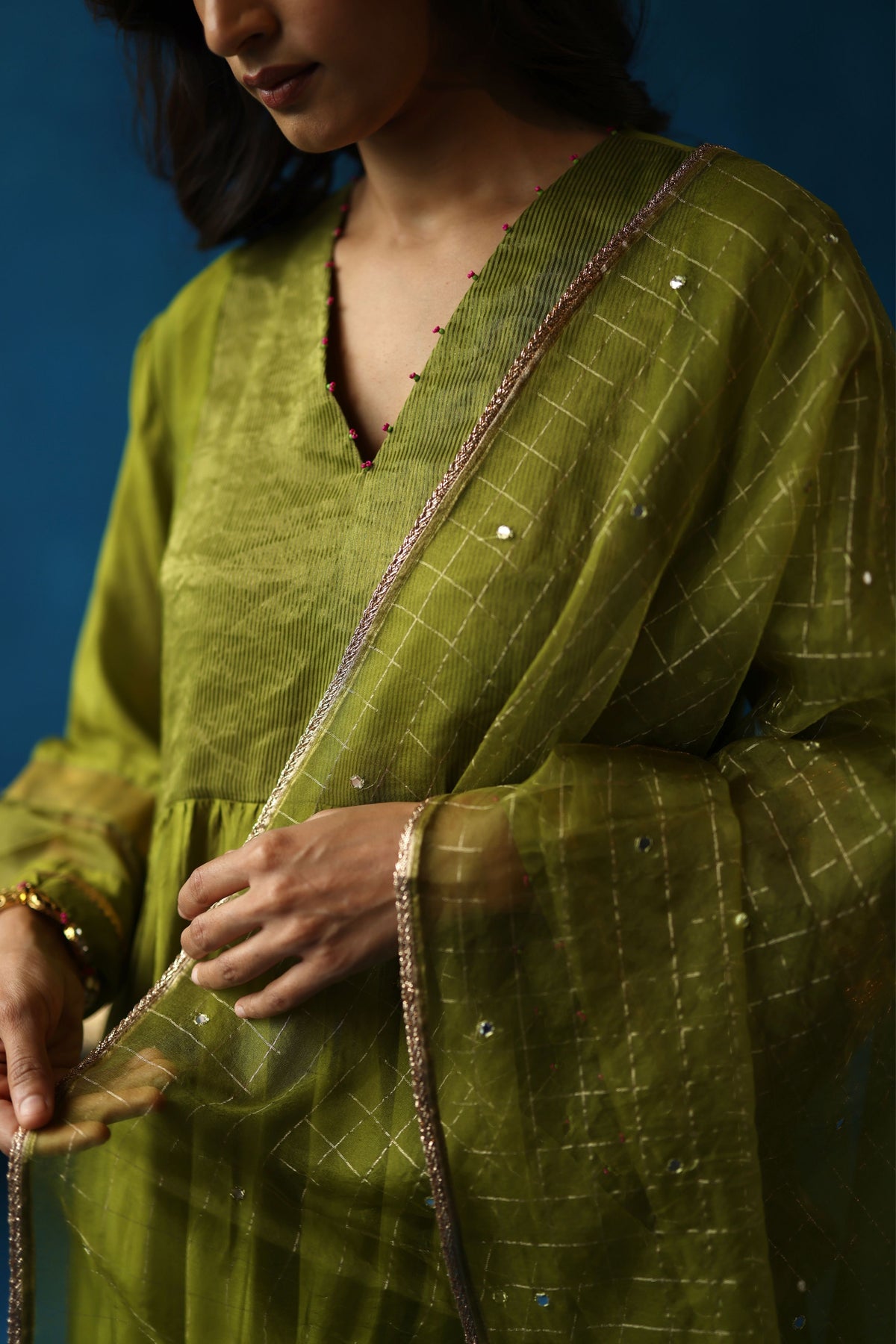 Green Jamun Kurta Set
