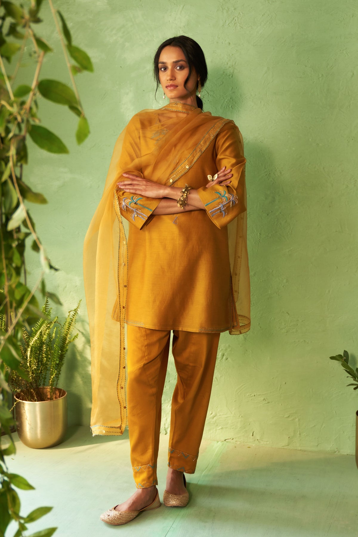 Palm Short Kurta Set