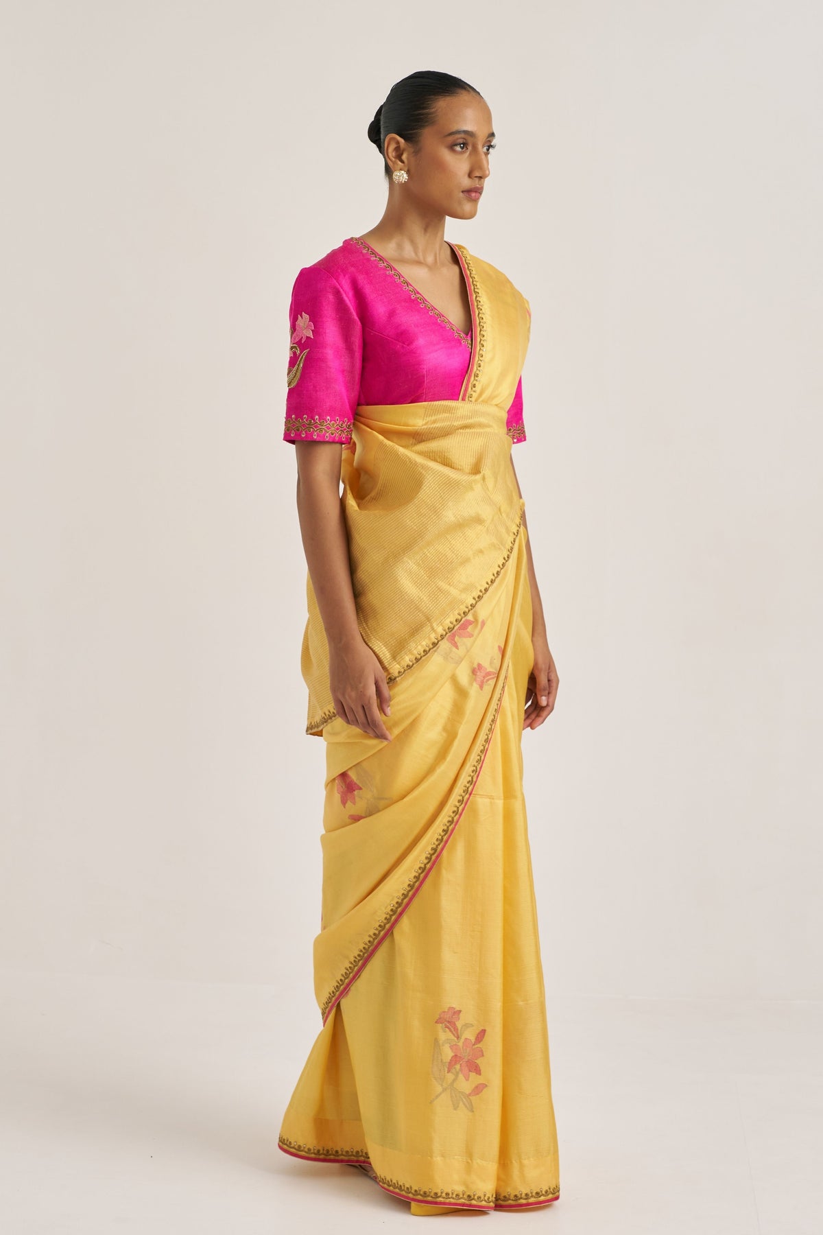 Madhavi Yellow Saree