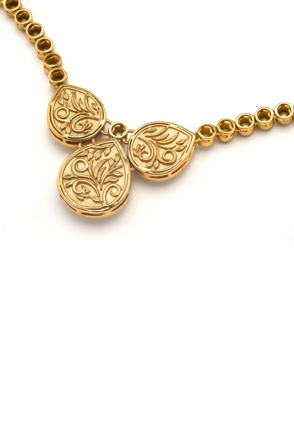Rosa Kundan Cluster Necklace