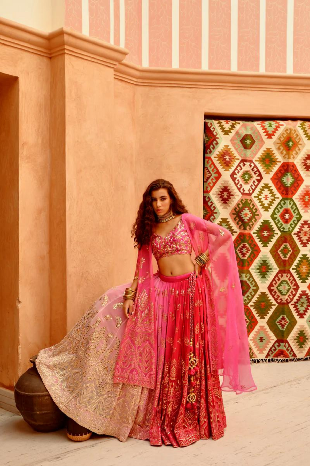 Hot Pink Queen Lehenga Set