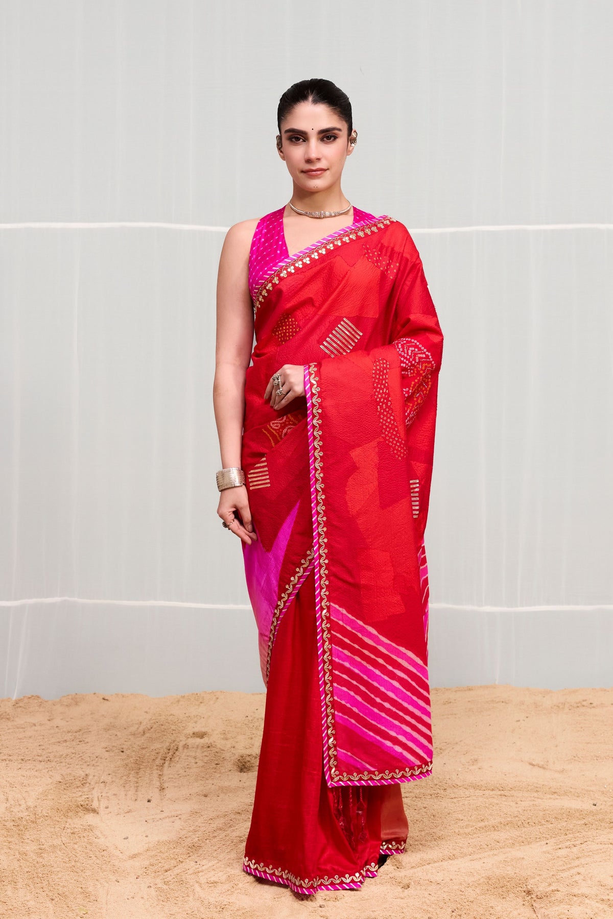Bandhani Boond Saree
