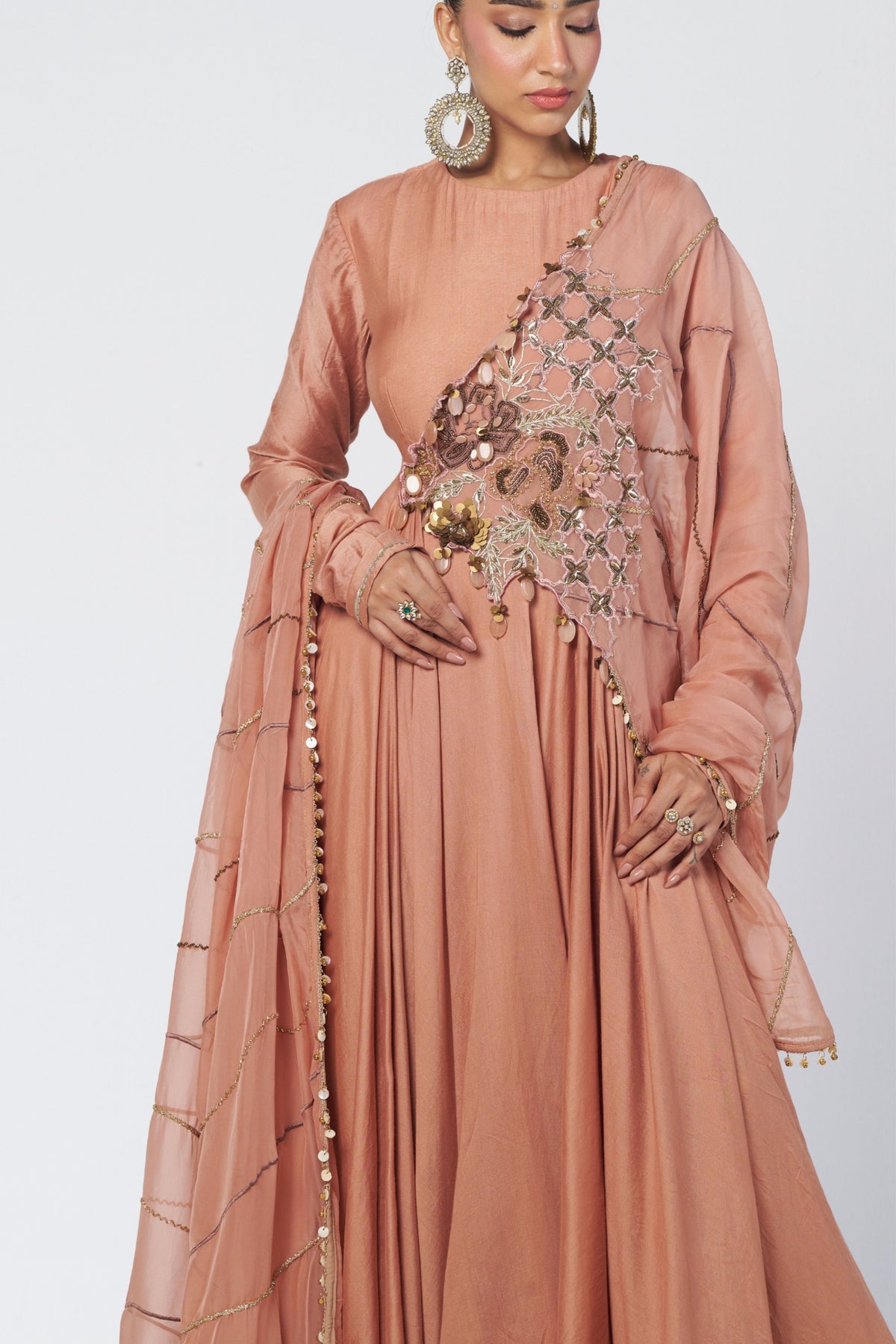 Biscoff Anarkali Set