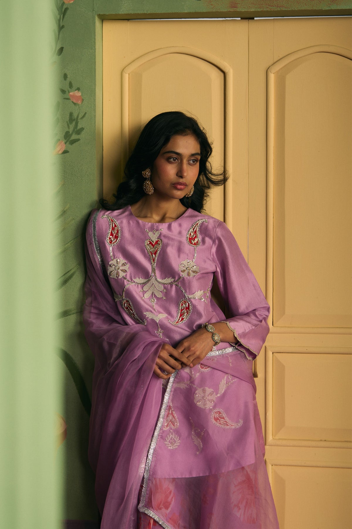 Lavender Garden Sharara Set