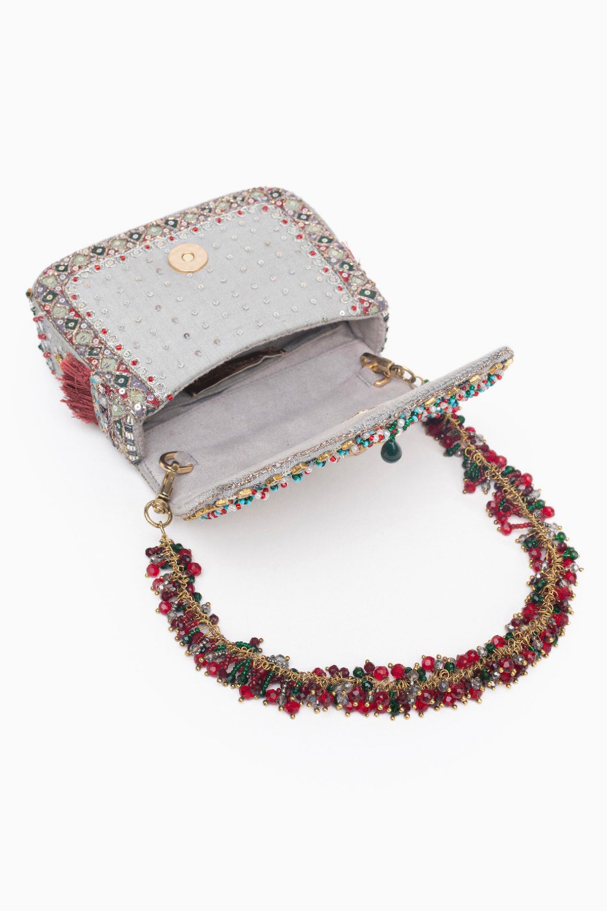 Noor Mini Clutch – Silver