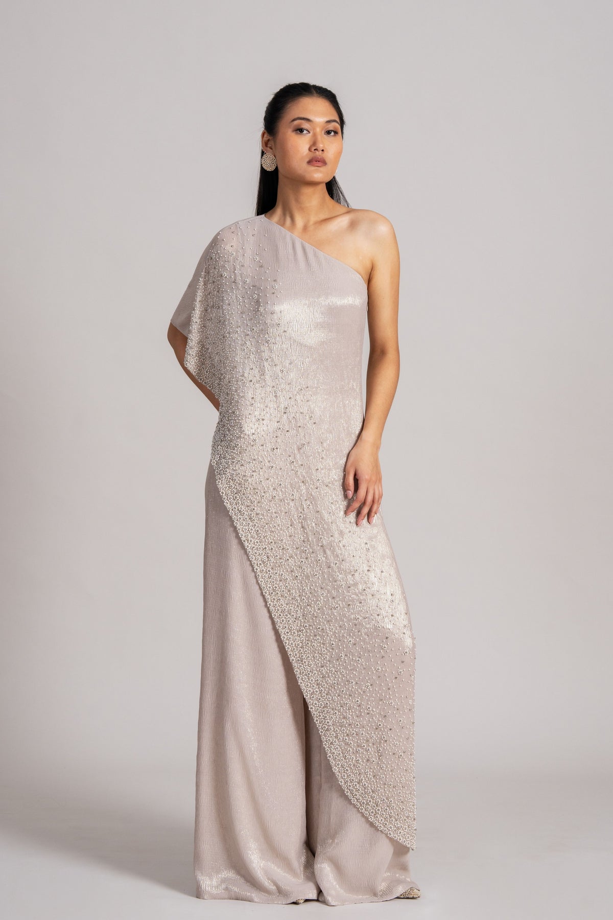 Pearl Meteor One Shoulder Jumpsuit