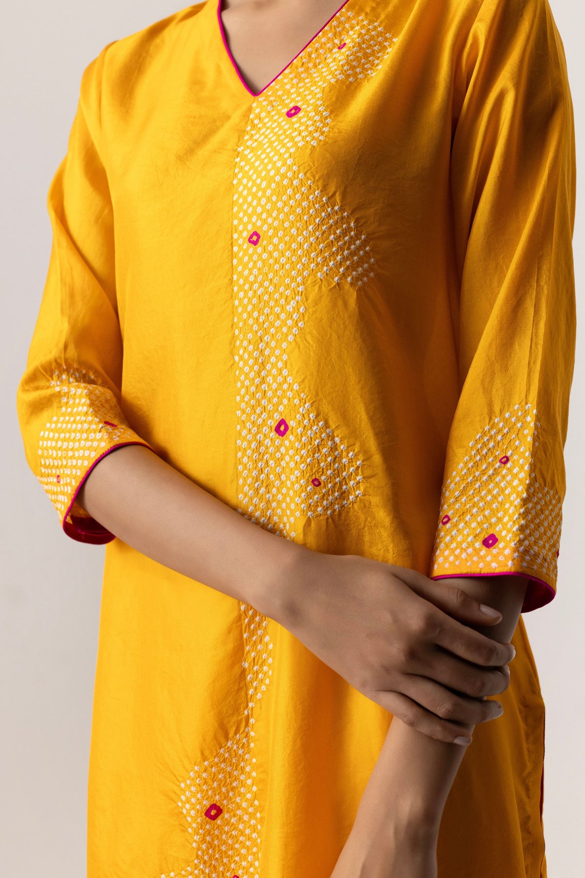 Yellow Rani Abstract Kurta Set