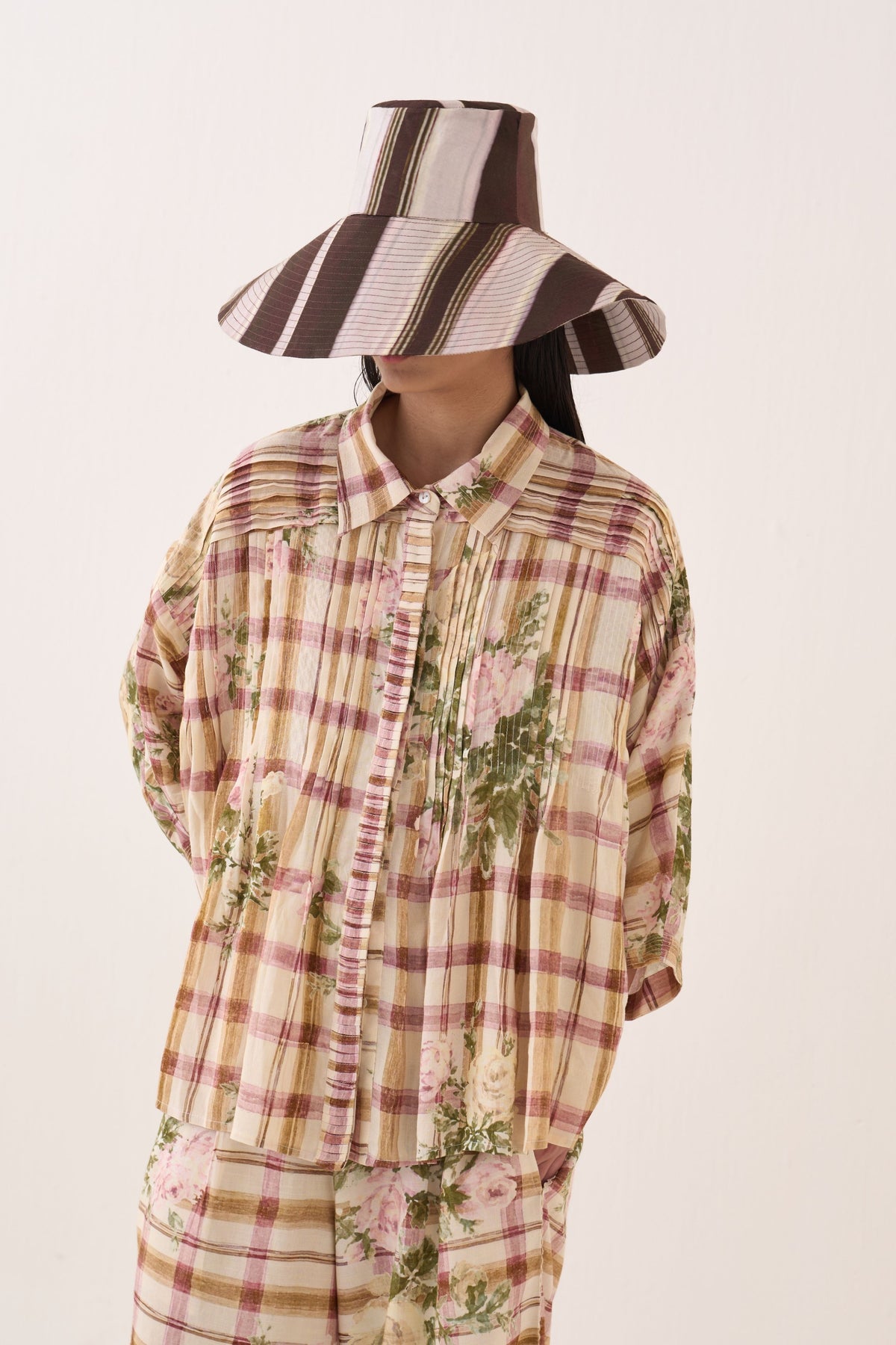 Jaali Rose Pintuck Shirt