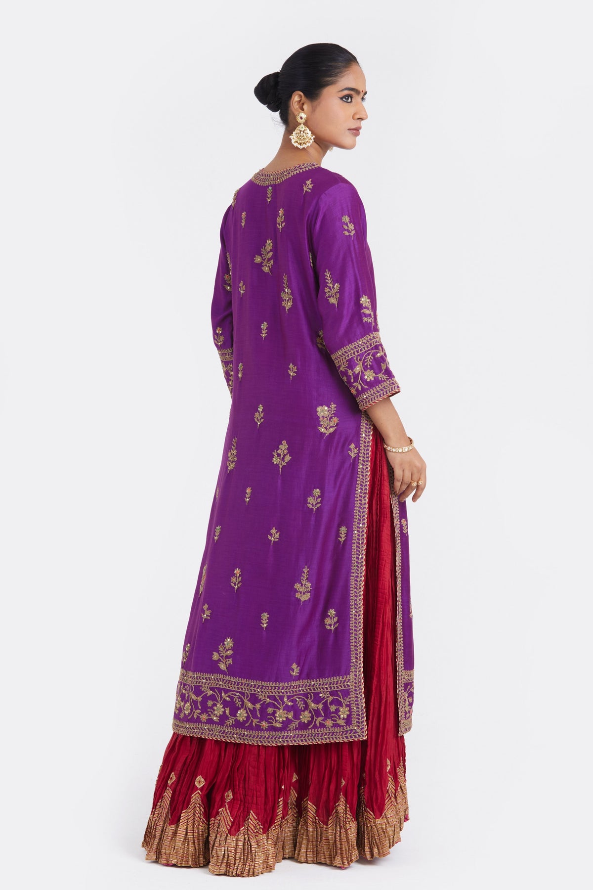 Purple Sharara Set