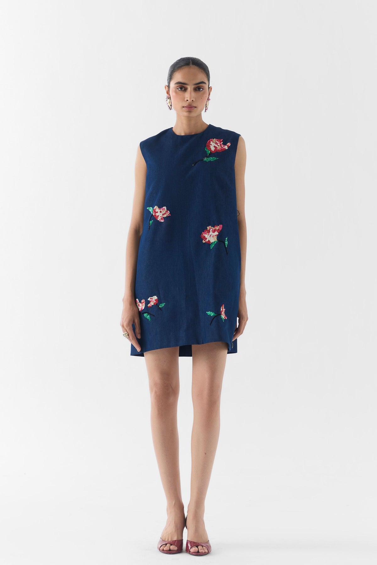 Rose Denim Dress