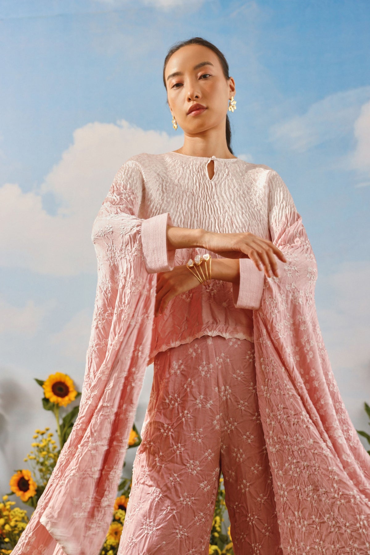 Shibori Bandhani Cape