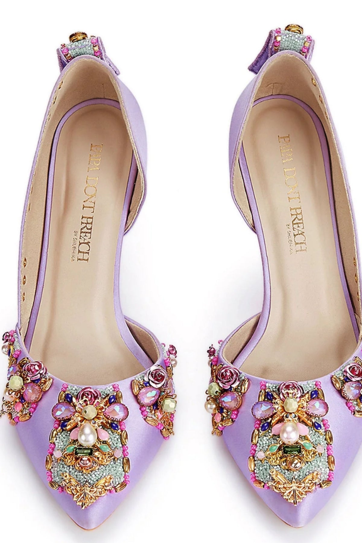 Very Peri Embroidered Pumps