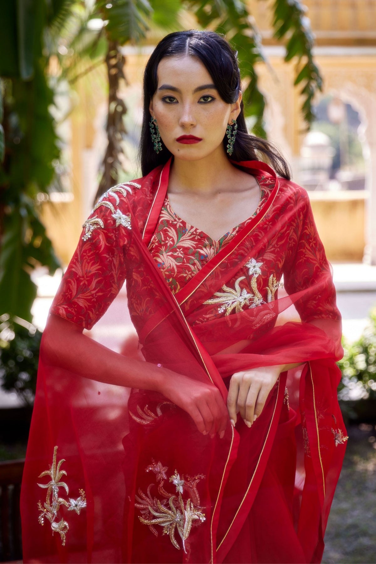 Akshara Red Saree