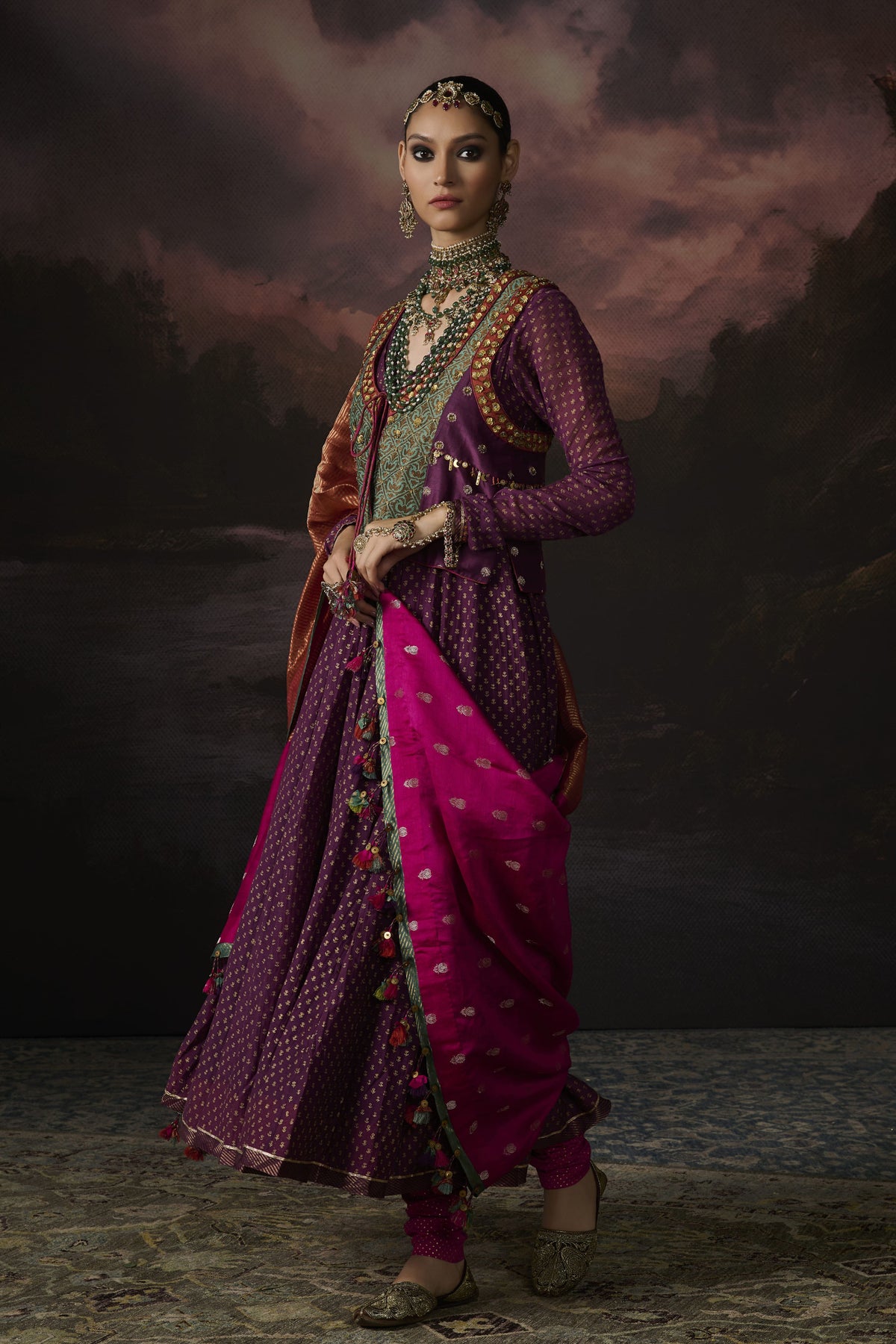 Abeer Gilet Anarkali Set