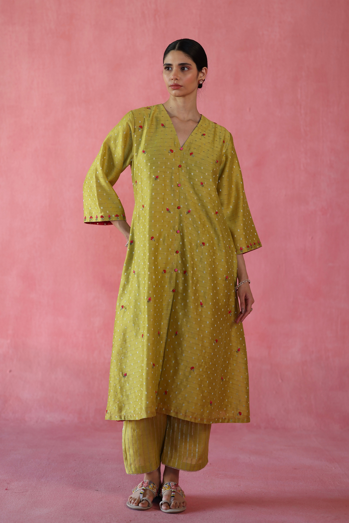 Yellow Zaafran Kurta Set