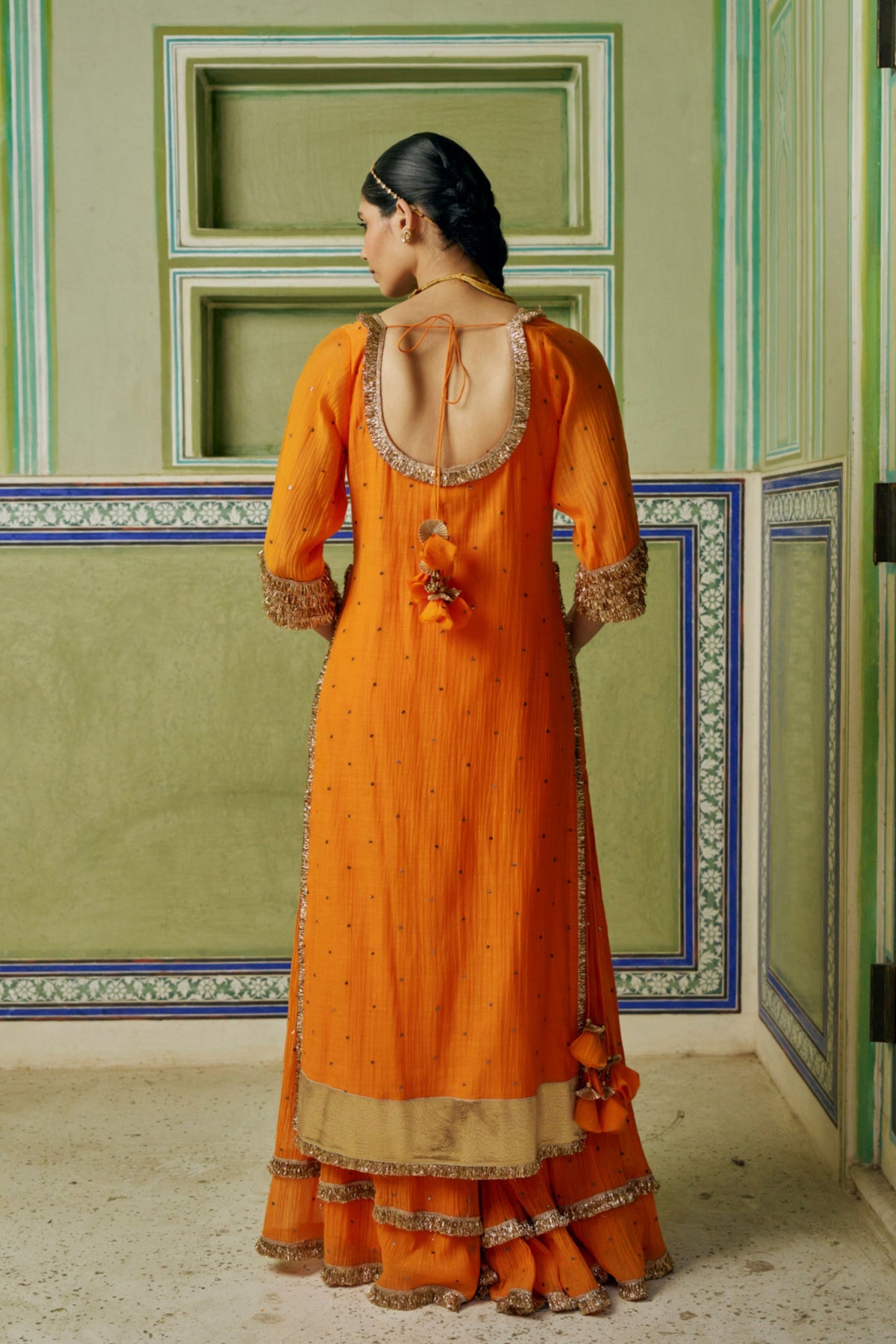 Saffron Straight Kurta Set