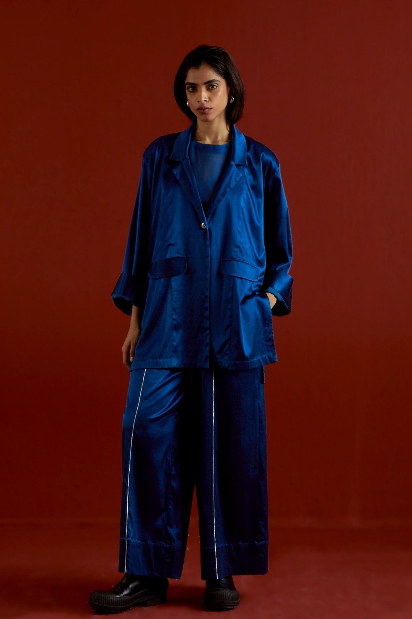 Wide Sleeve Jacket Set - Three - Elahe