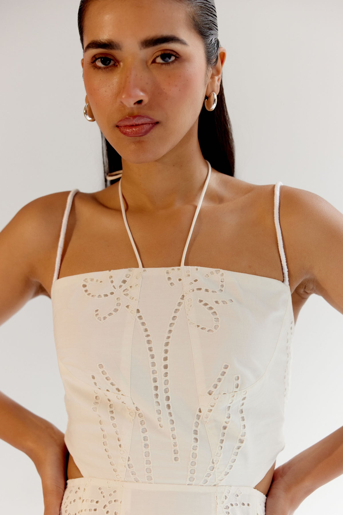 White Ariel Midi Dress