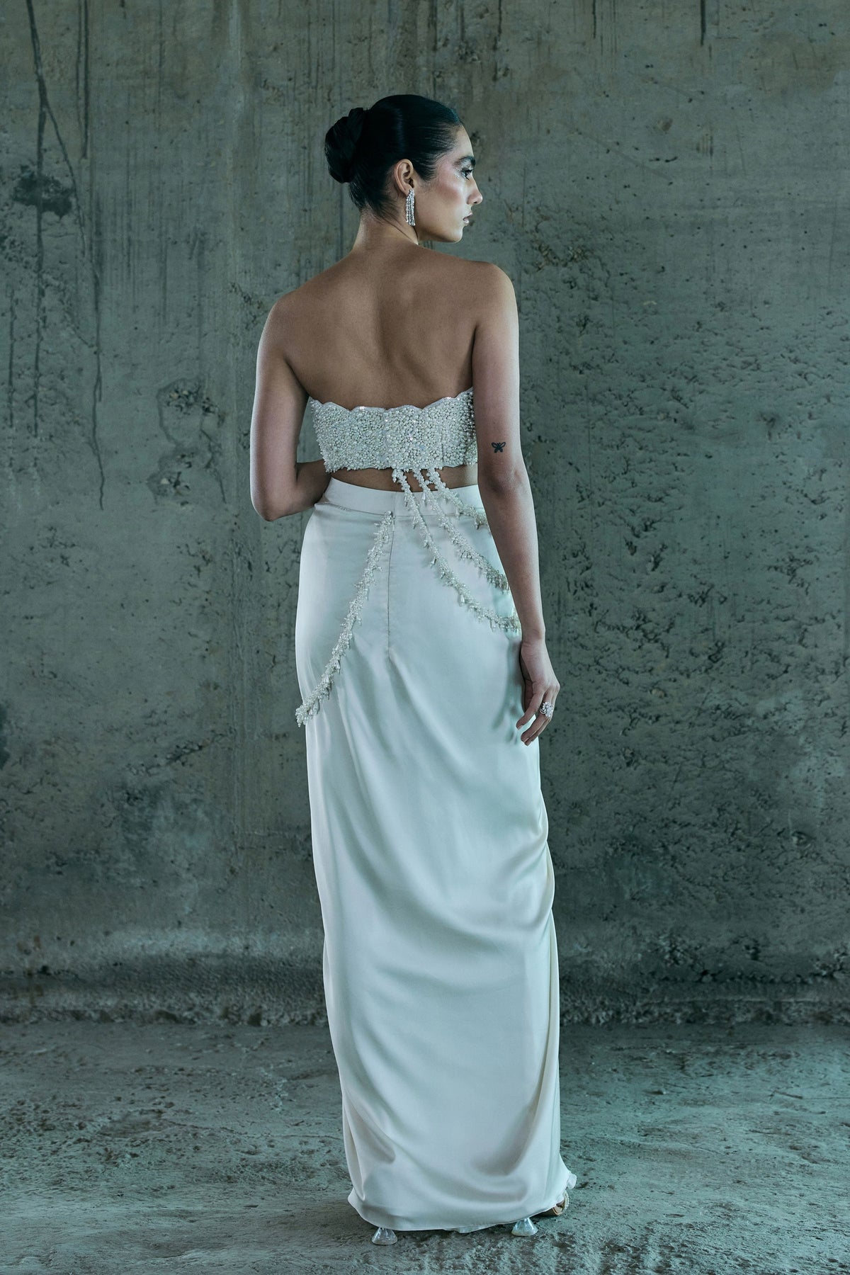 Pearl Corset With Cape and Skirt