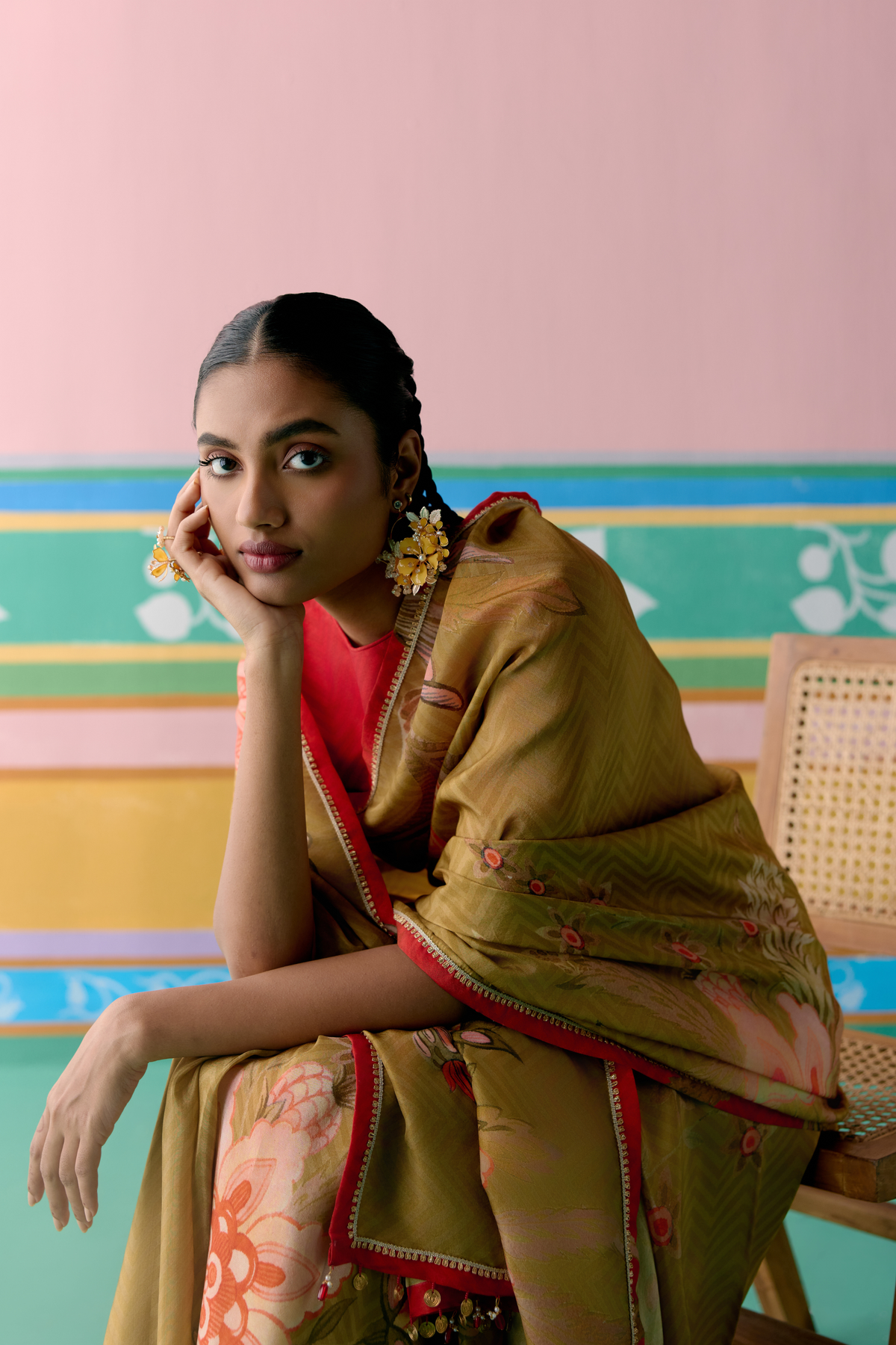 Mustard Chintz Saree