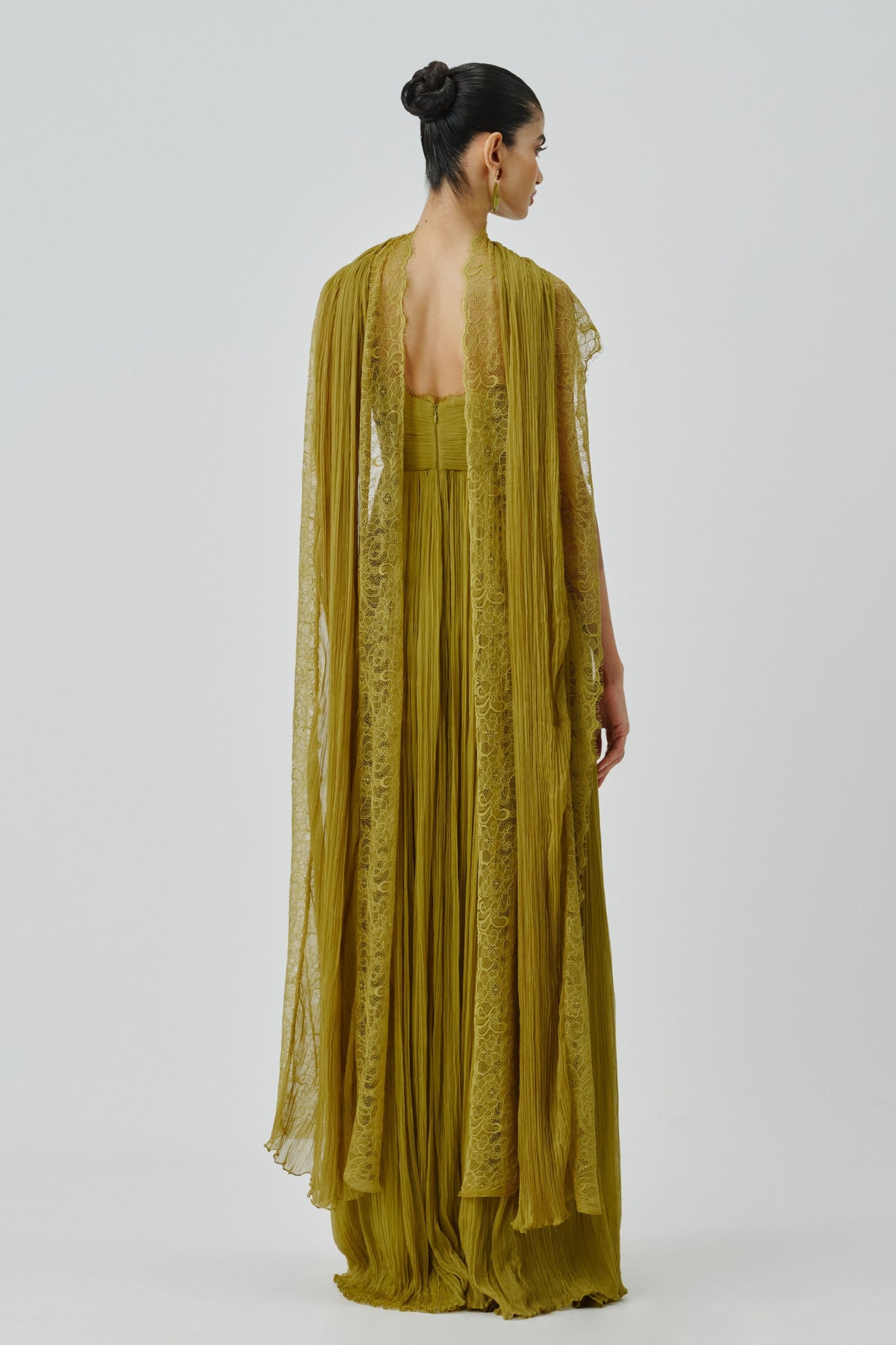 Chartreuse Ruched Dress