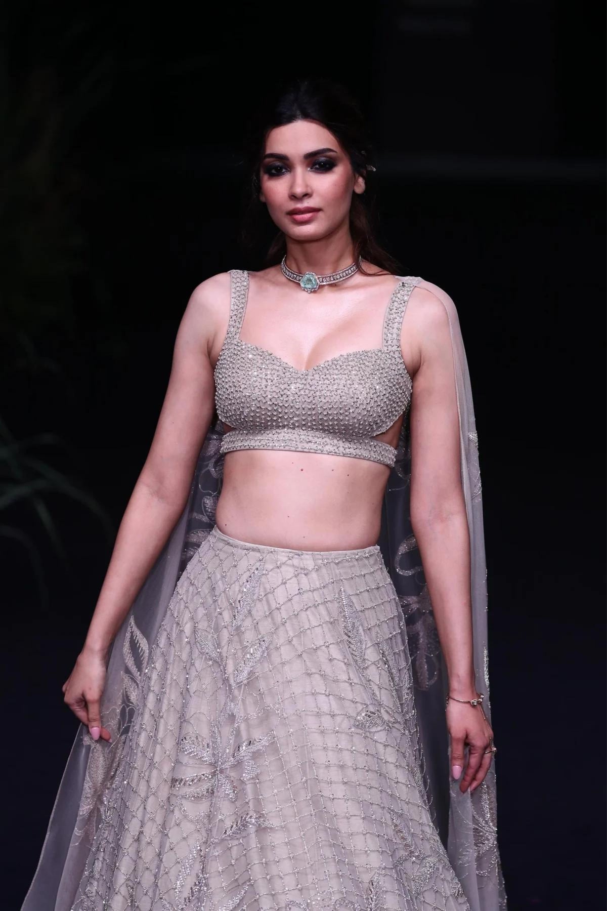 Vanna Lehenga Set in Champagne