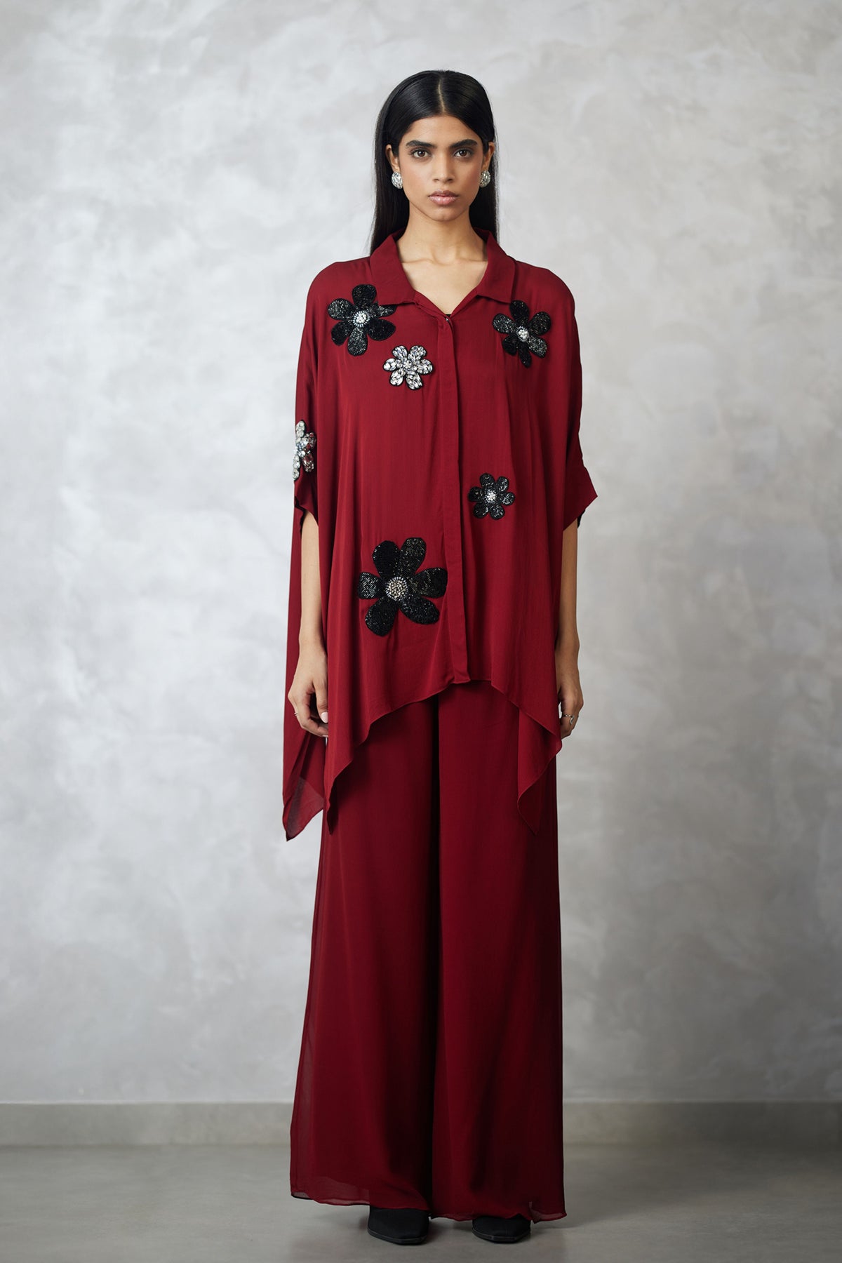 Maroon Florencio Co-ord Set