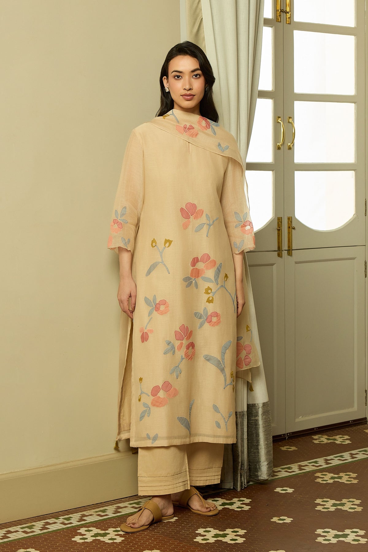 Sand Applique Kurta Set