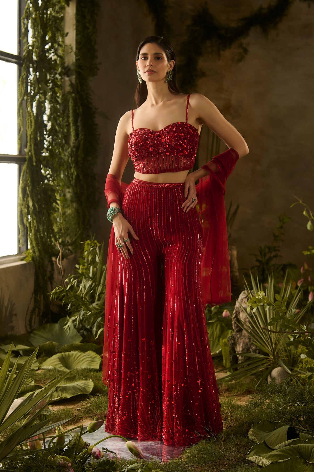 Rouge Sharara Set
