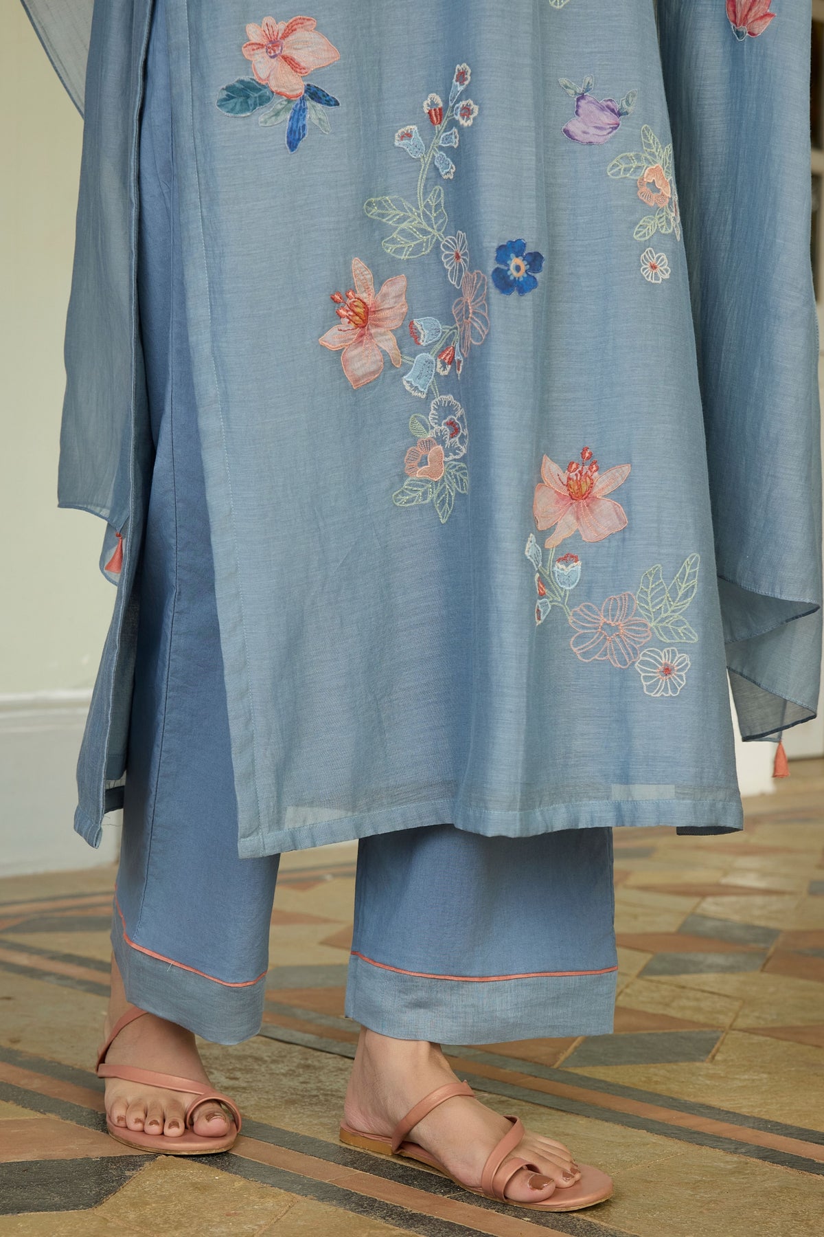 Mist Applique Kurta Set
