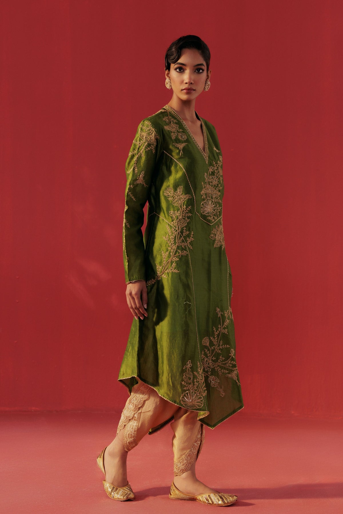 Olive Green Kurta Set