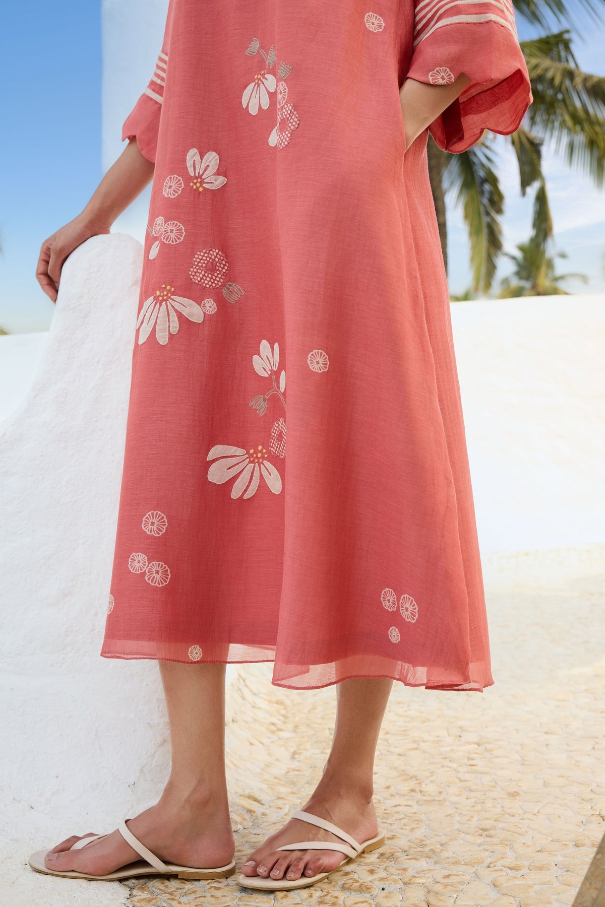 Hibiscus Applique Dress