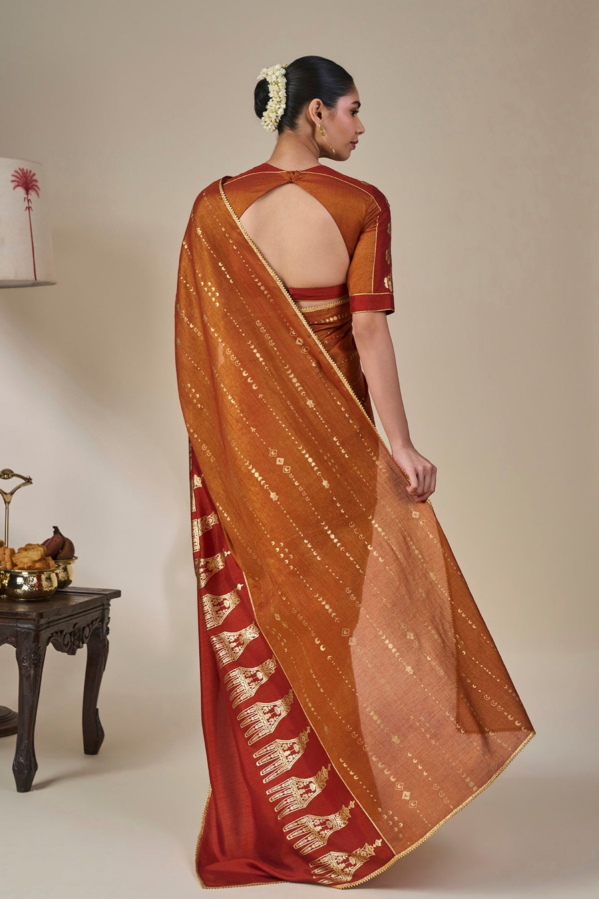 Rust The Heirloom Saree
