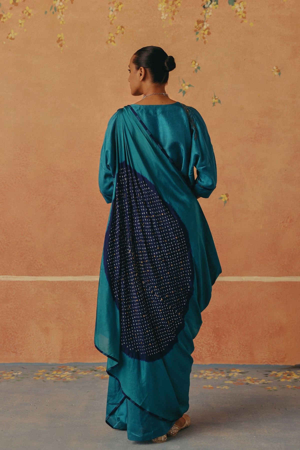 Neel Teal Drape Set