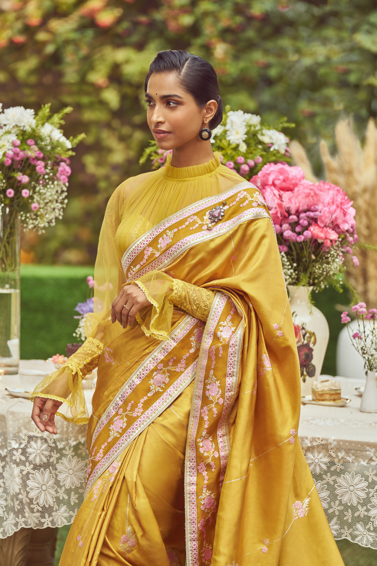 Dandelion Meenakari Zari Handloom Sari