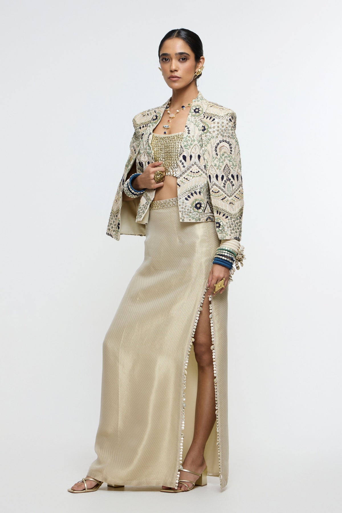 Inayat Embellished Cape Jacket Set
