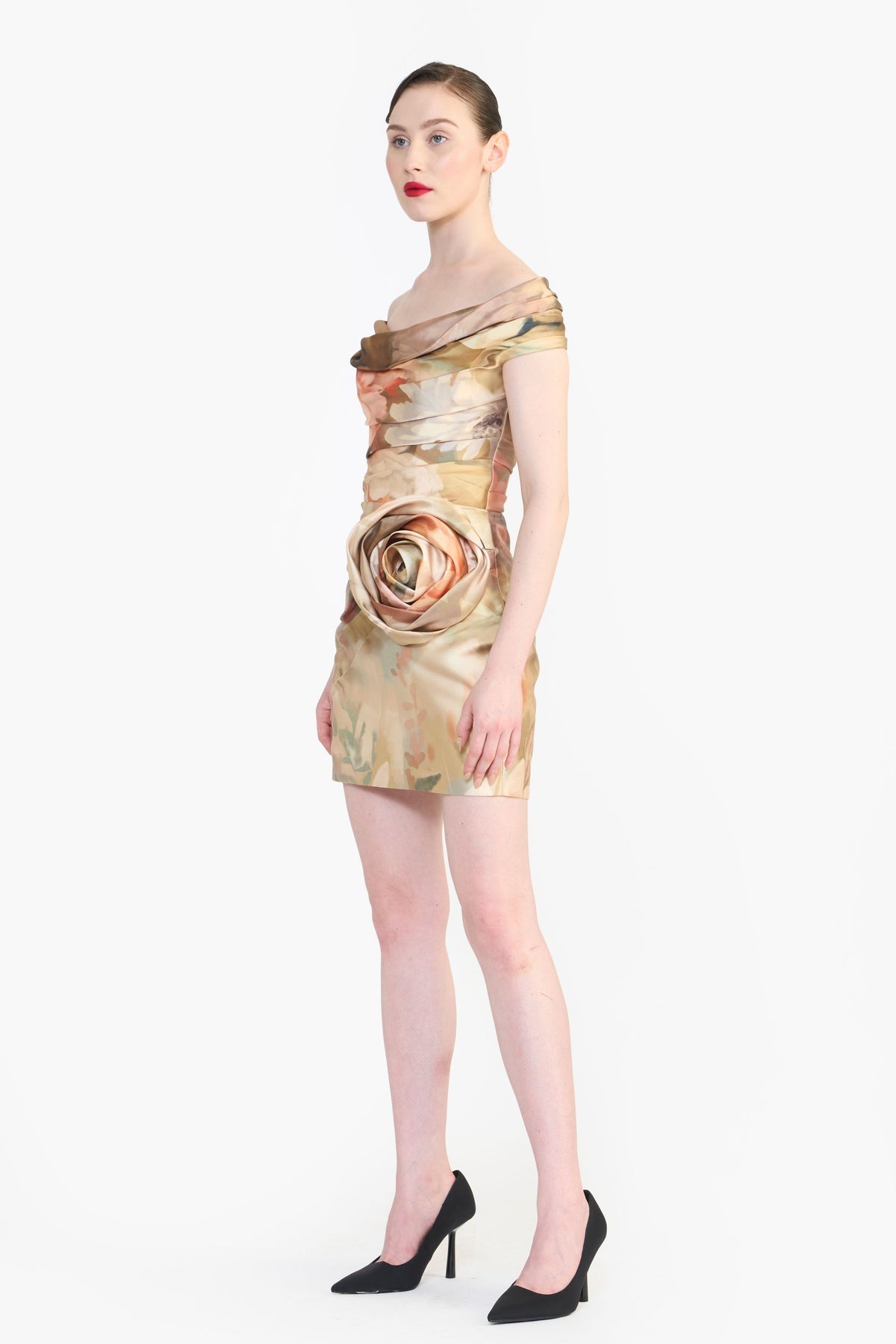 Off Shoulder Draped Mini