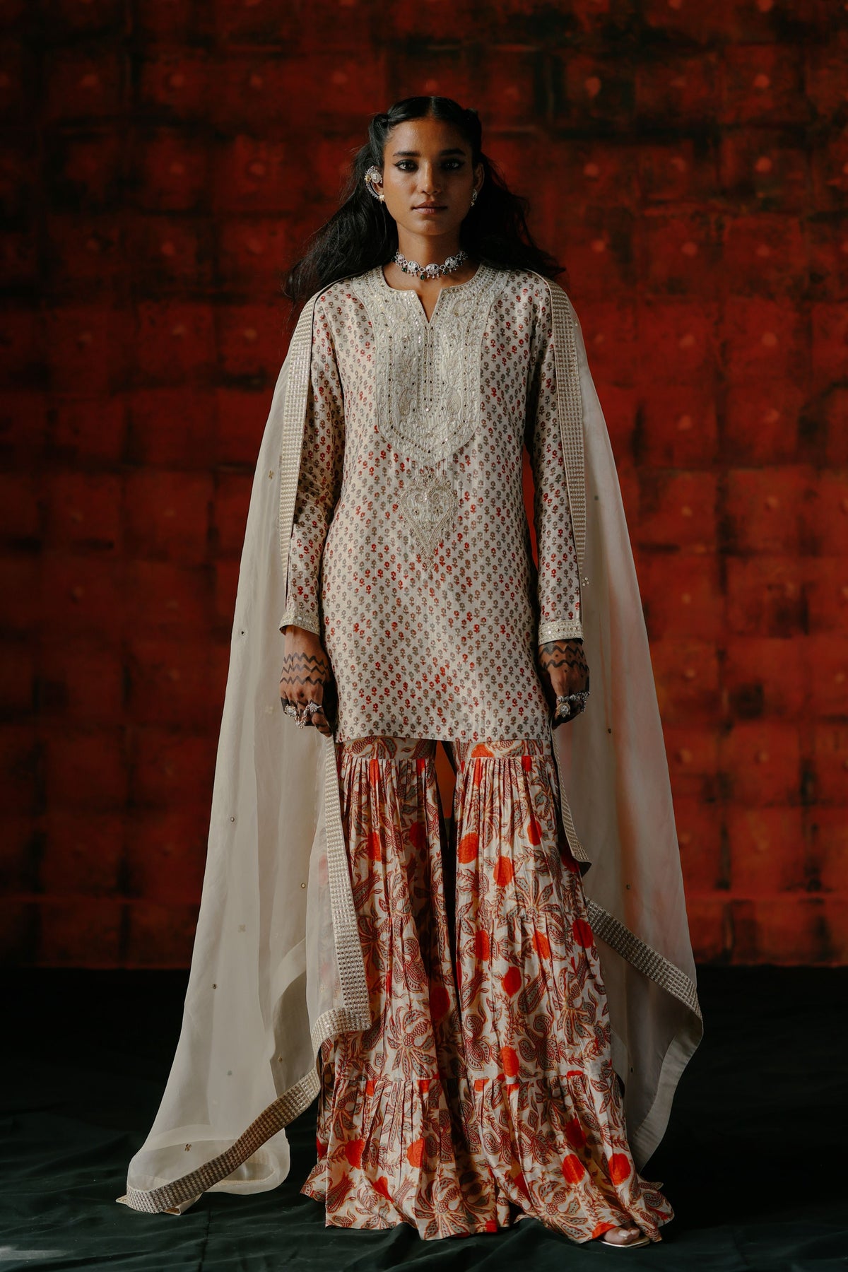Pearl Sharara Set