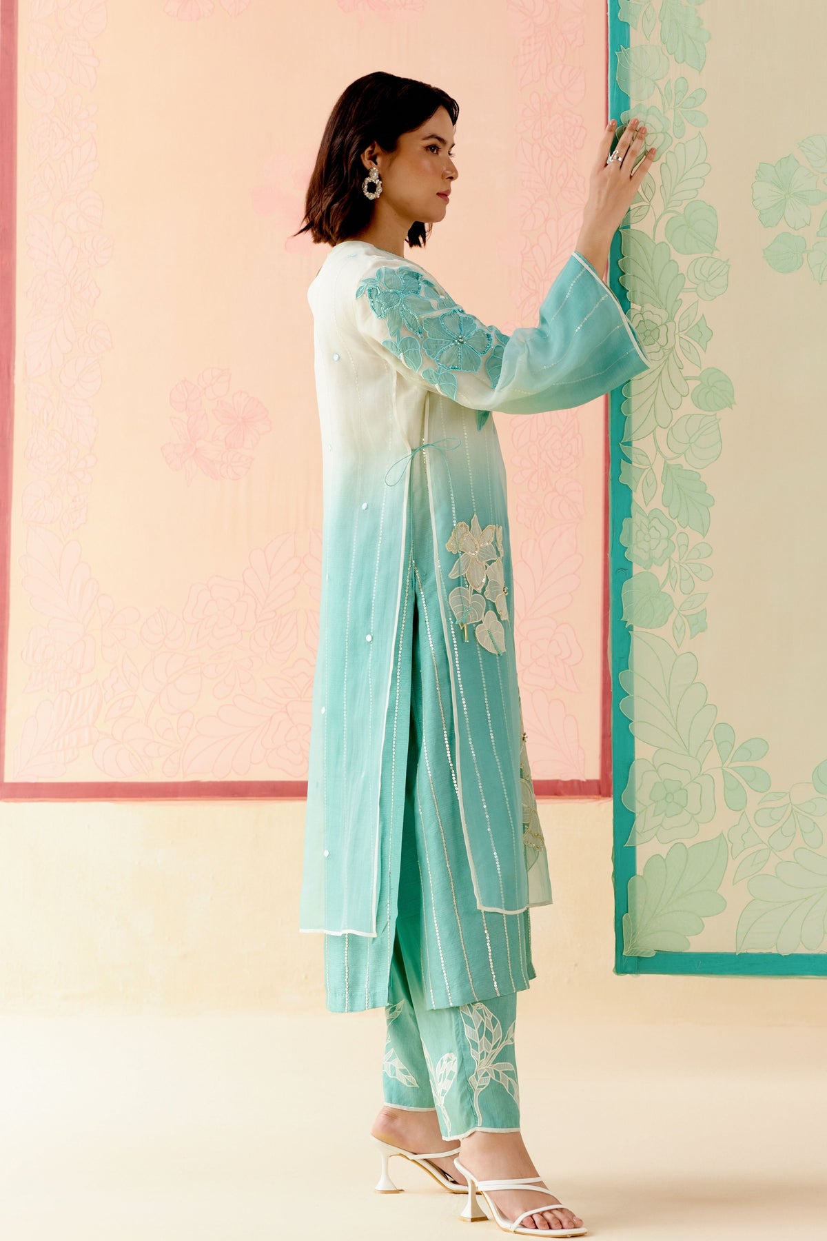 Mint Ombre Kurta Set