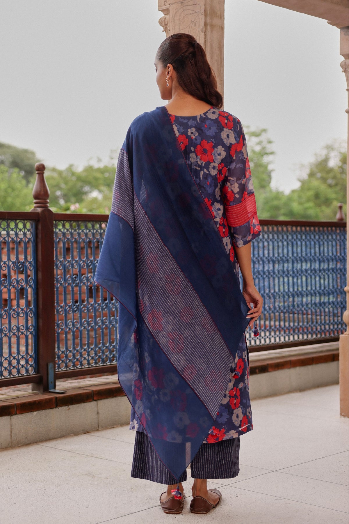 Indigo Bloom Kurta Set