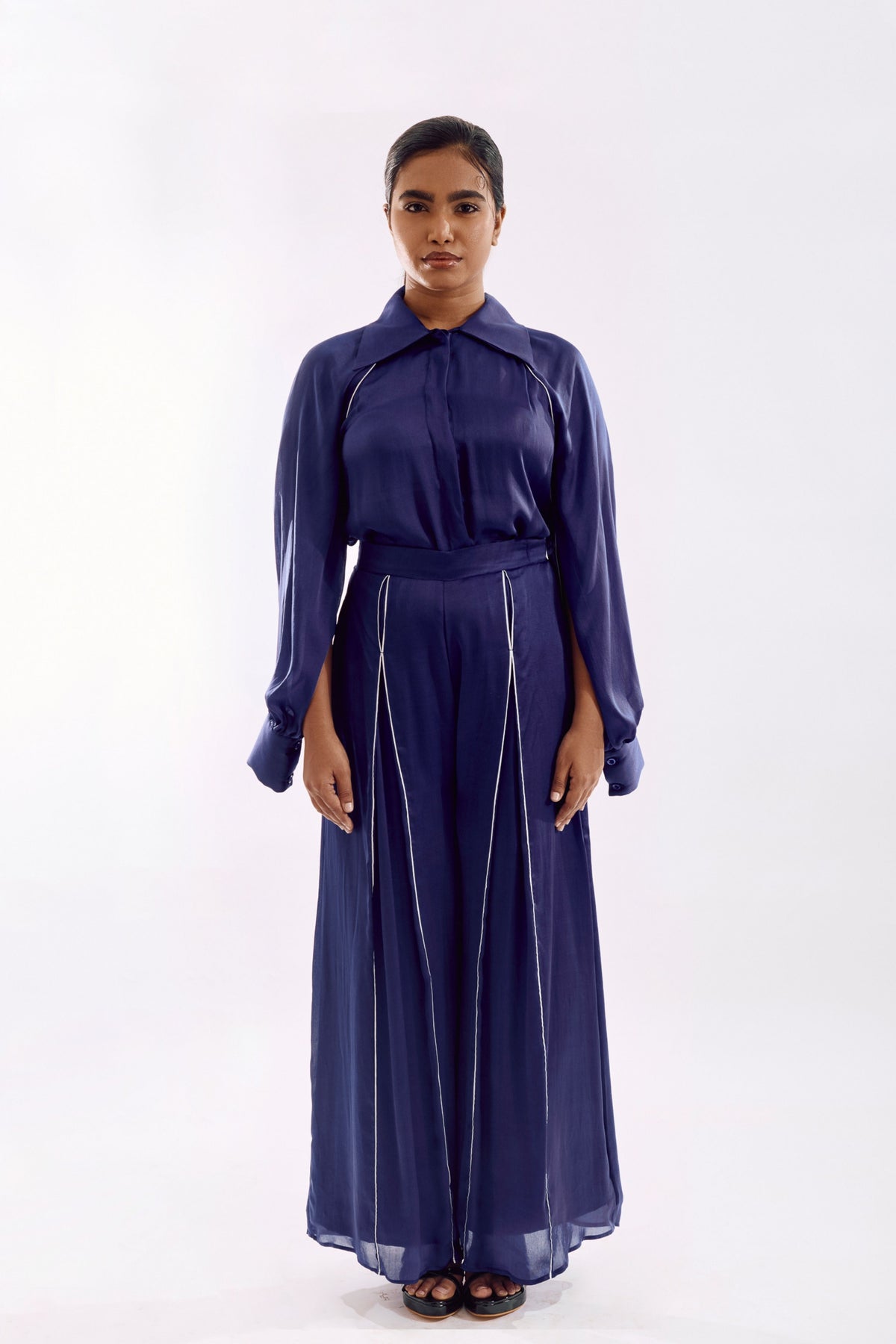 Indigo Panneled Co-ord Set