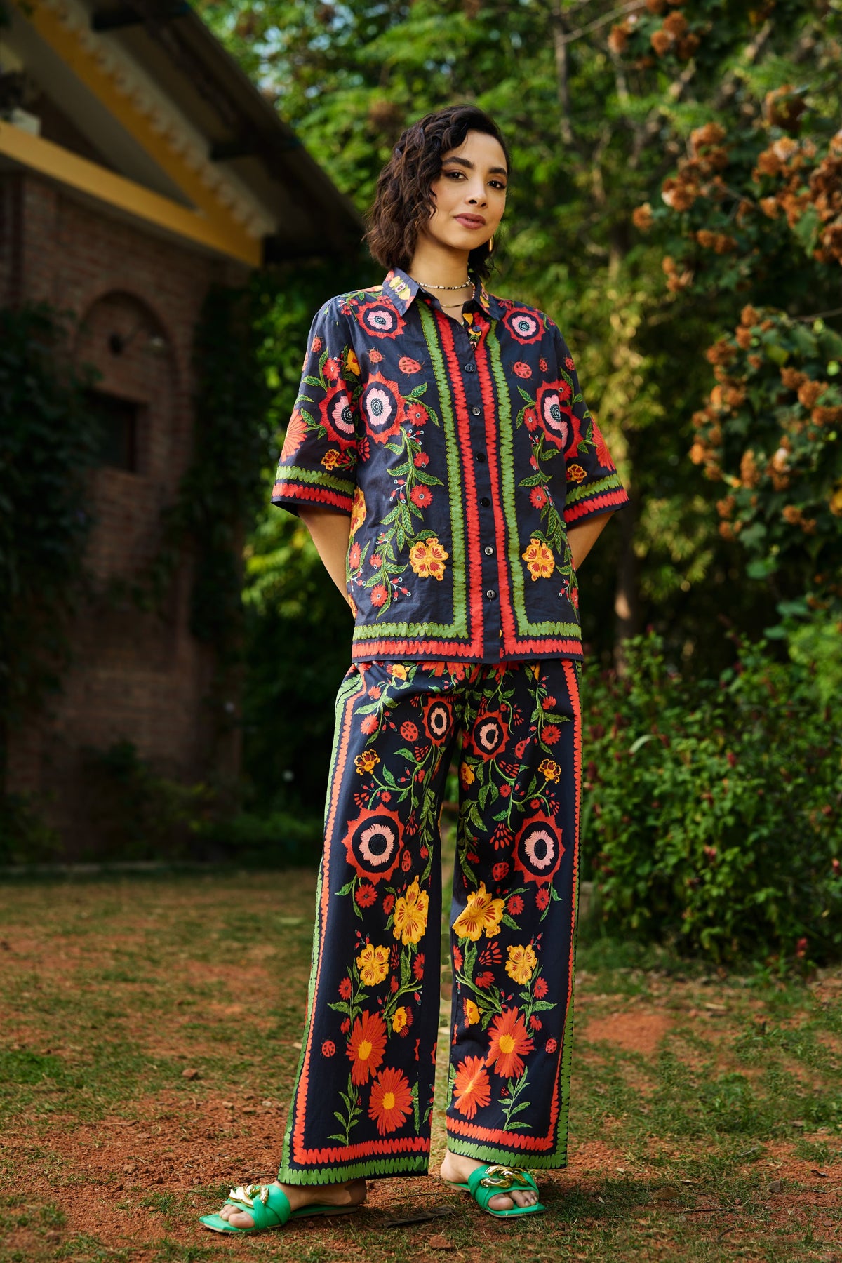 Amira Embroidered Shirt &amp; Pants Set