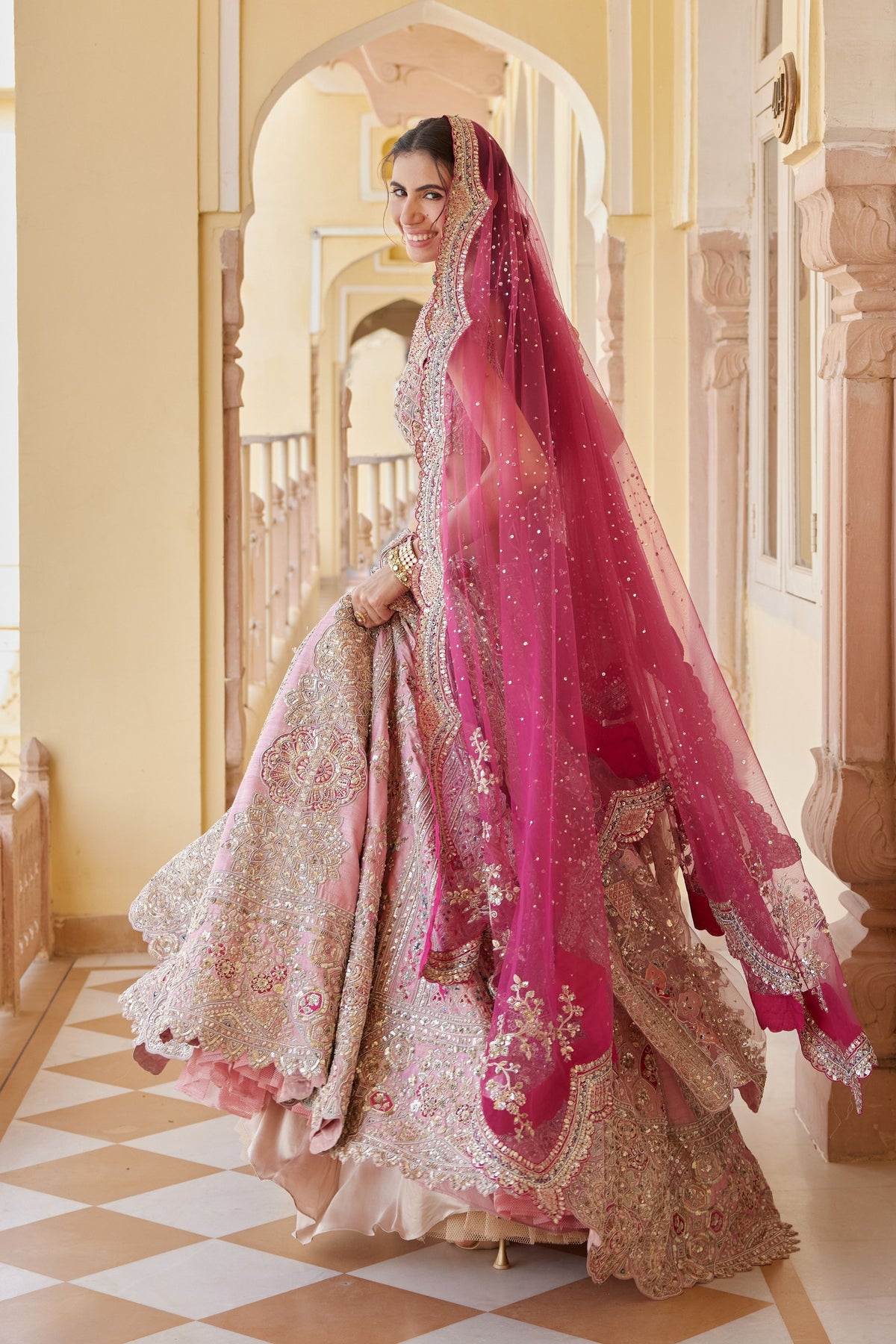 Tea Rose Bridal Lehenga Set