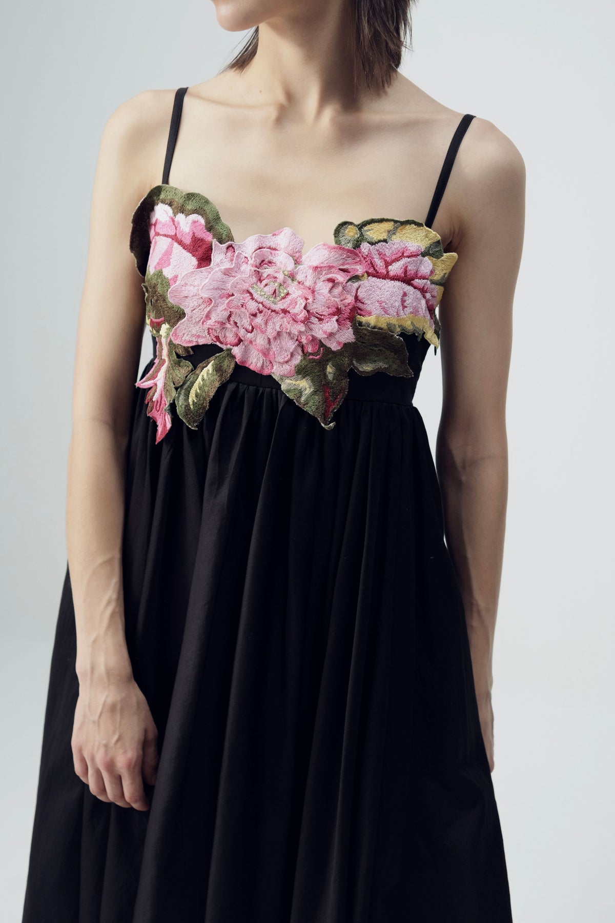 Carmine Embroidered Dress