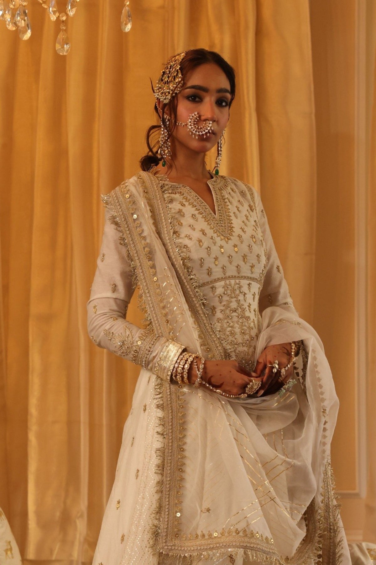 Chanderi Silk Anarkali Set